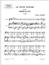Chanson de Vilya. Veuve Joyeuse - LEHAR - Partition - Opéras